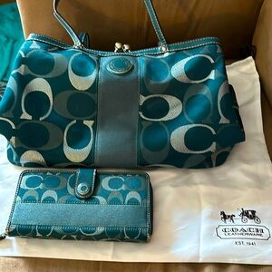 Matching Coach purse and Wallet with original receipt.